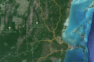 Belize - Crooked Tree - Google Maps Screenshot